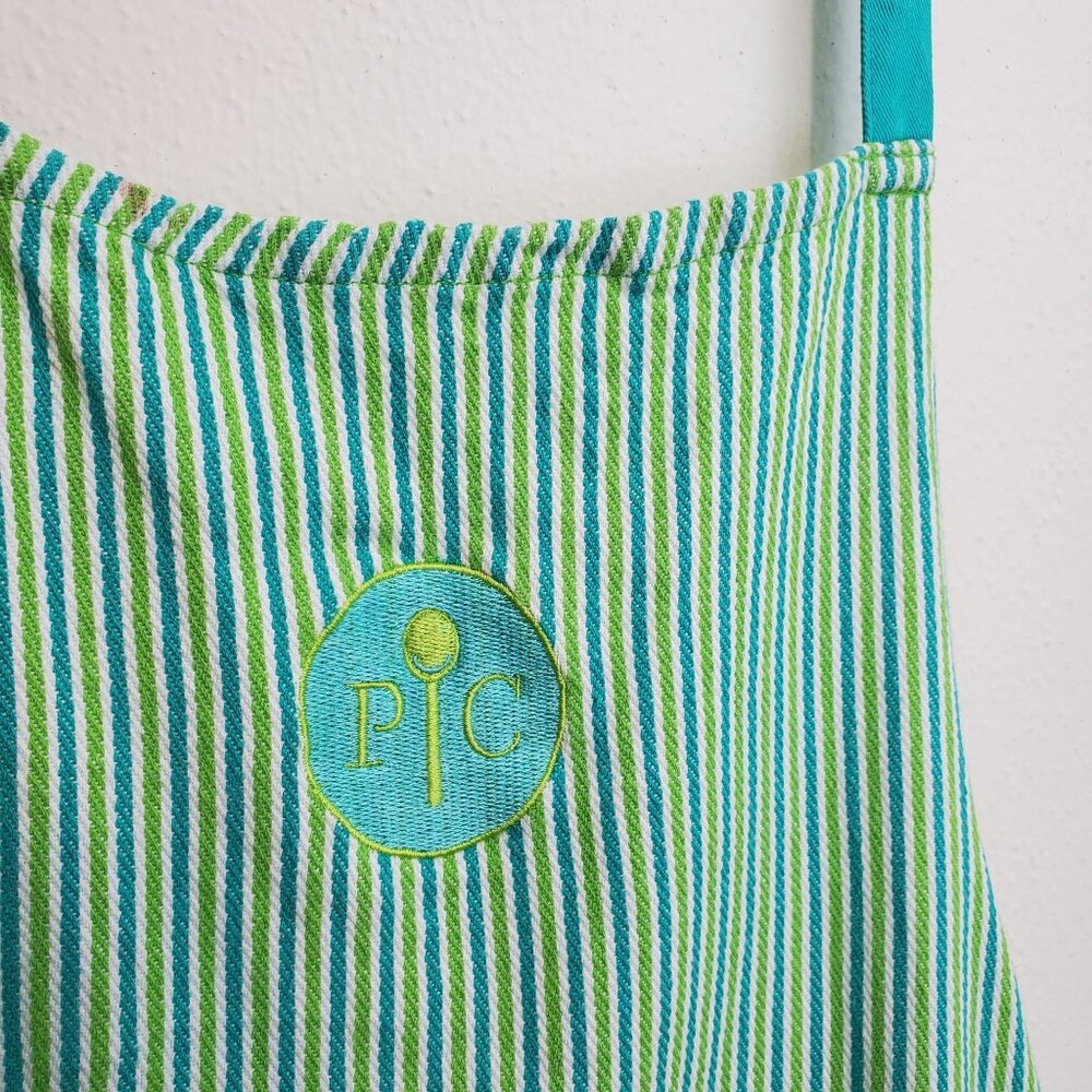 Pampered Chef striped cotton apron - Picture 2 of 8